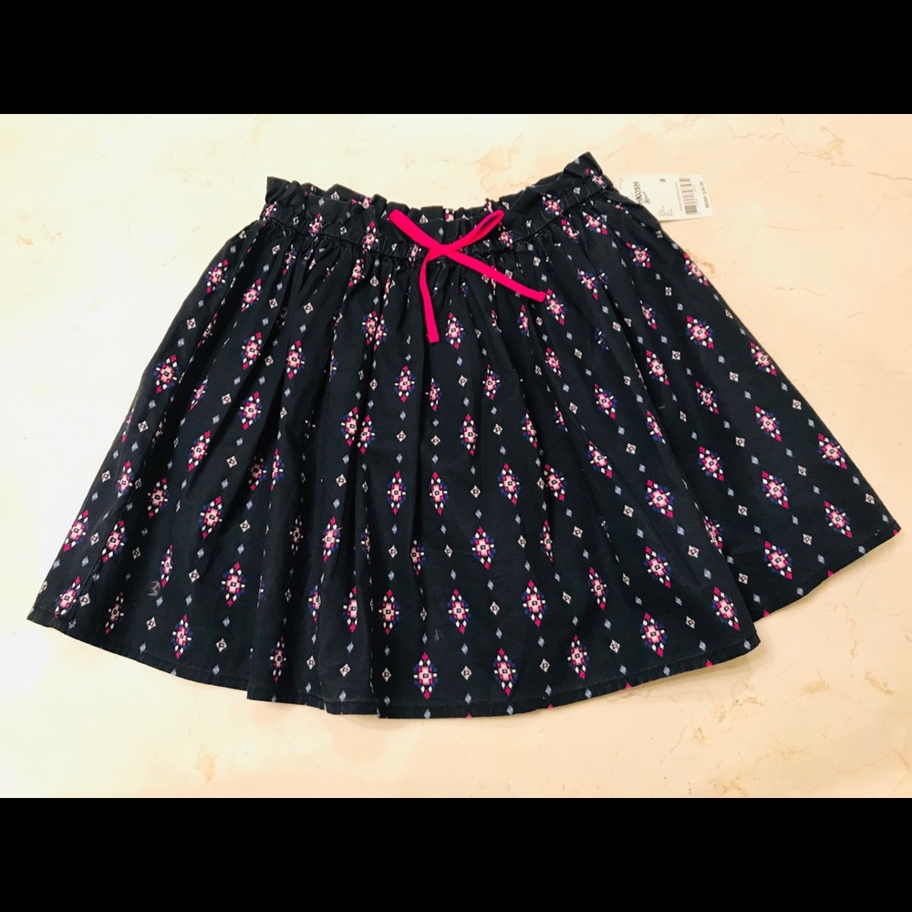 New With Tags OshKosh B’gosh Navy pattern skirt